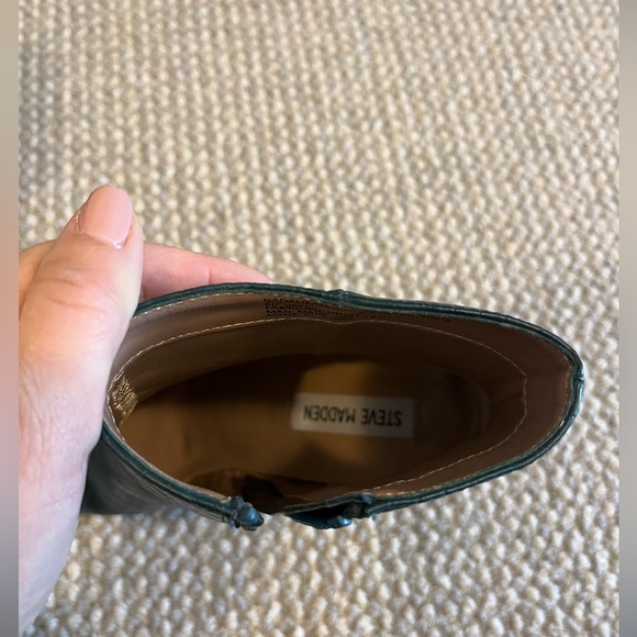 Steve Madden size 7 navy blue crocodile boot - Picture 2 of 5